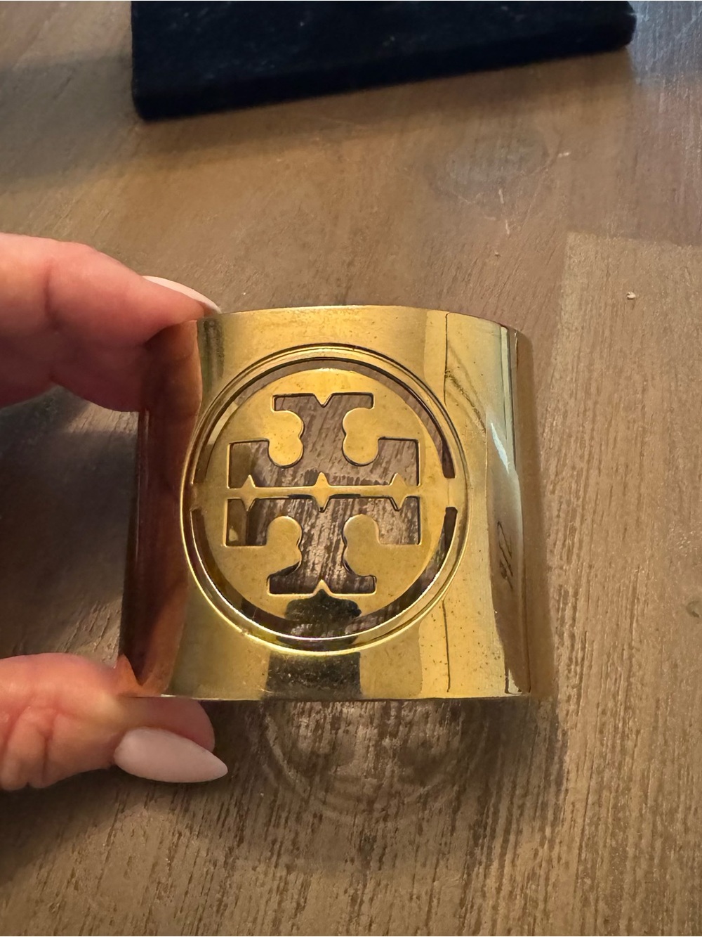 Tory Burch Gold Logo Cuff Accent